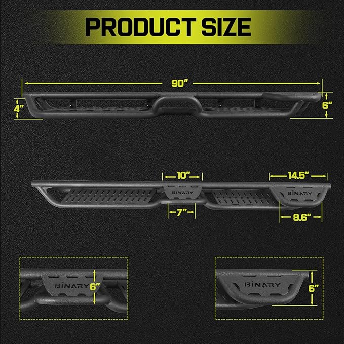 BINARY STAR 90 Inch Running Boards Compatible