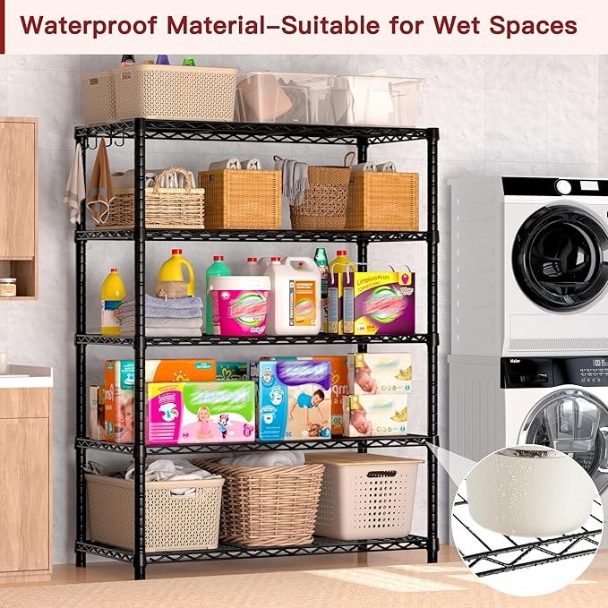 PrimeZone Wire Metal Storage Shelves (2 PCS)