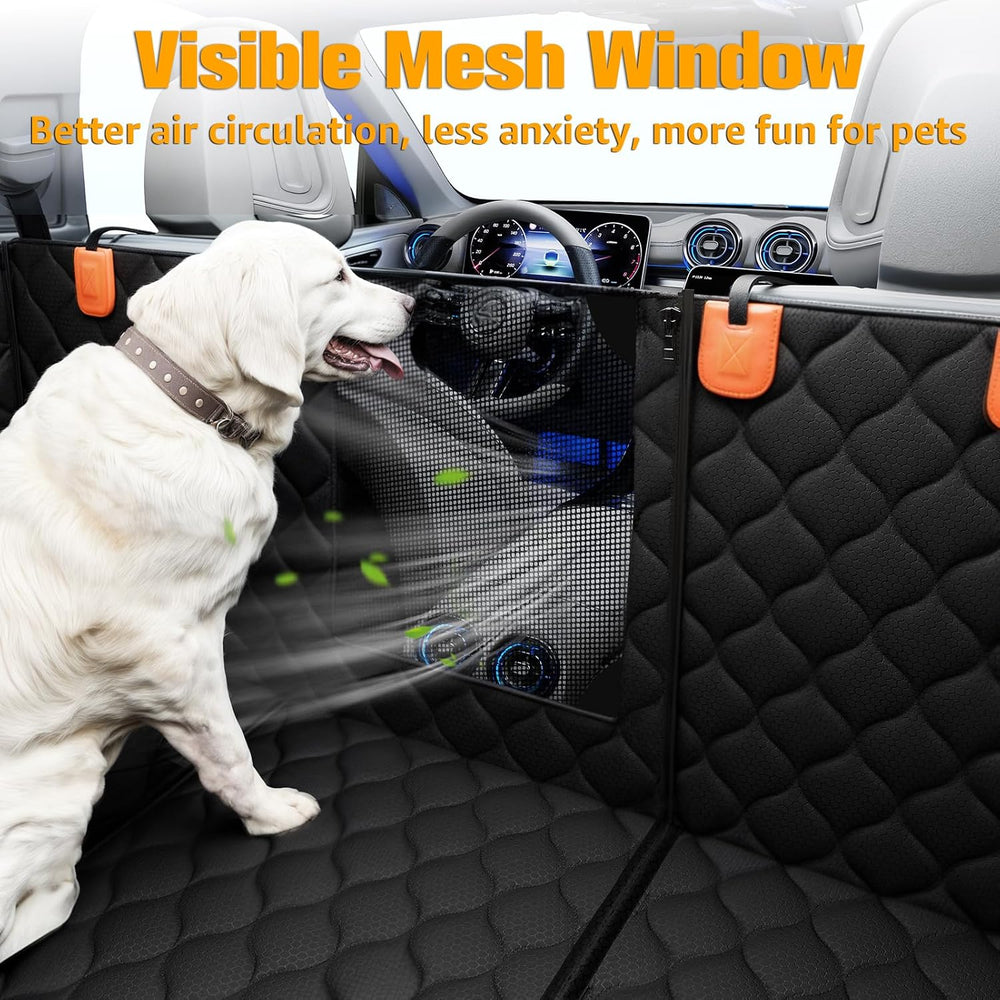 PETICON Convertible Backseat Extender for Dogs, Hard Bottom Dog Seat Cover