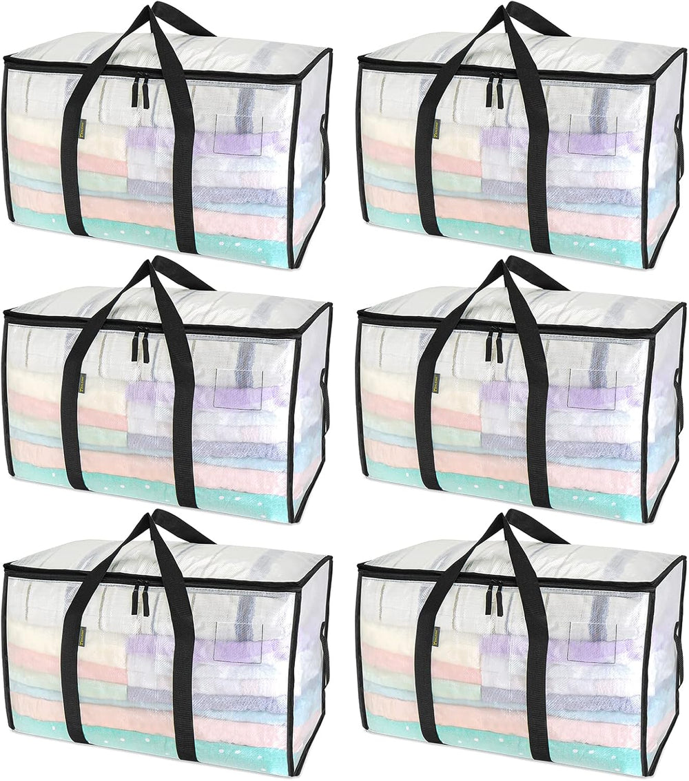BALEINE 6-Pack Oversized Moving Bags with Reinforced Handles, Heavy-Duty Stor...