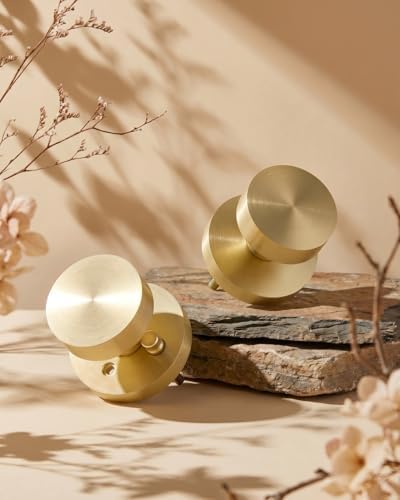 Haidms Brushed Gold Door Knob Interior Privacy Door Knobs 6 Pack