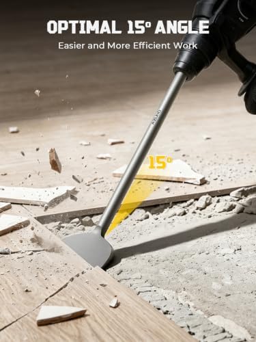 4PCS SDS Plus Chisel Bit Set, 16" Point & Flat Scaling Chisels