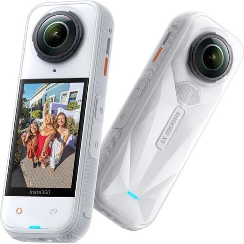 Insta360 X5 8K 360 Waterproof Action Camera (White) | 1/1.28" Sensors, R...