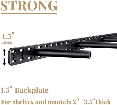 1 Pack Large Shelf Brackets Long Floating Shelf Bracket Invisible Floating Shelf Hardware Heavy Duty Floating Mantel Brackets(56"X6"X1.5" with Tools)