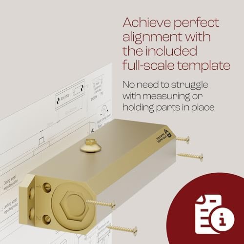 PrimeWare DC-600 Adjustable Automatic Door Closers for Home | Soft Close, No ...