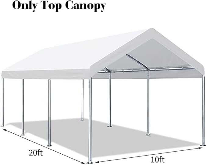 10'x20' Carport Replacement Top Canopy Cover