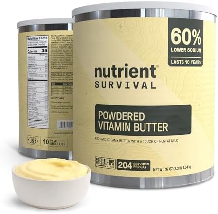 Butter Powder, Freeze Dried Prepper Supplies & Emergency Food Supply, #10...
