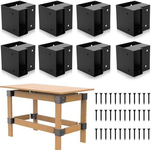 Heavy Duty Workbench Bracket Kit, 8 PCS Workbench Corner Brackets