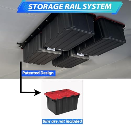 Overhead Garage Storage Rack, Adjustable Ceiling Storage Rack