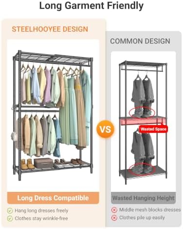Expandable Closet Organizer System Adjustable Clothes Rack