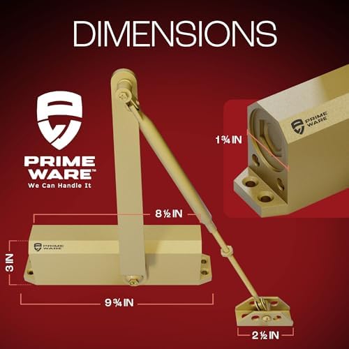 PrimeWare DC-600 Adjustable Automatic Door Closers for Home | Soft Close, No ...