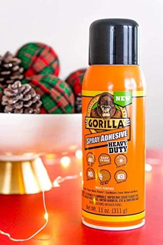 Gorilla Heavy Duty Spray Adhesive, Multipurpose and Repositionable, 11 Ounce,...