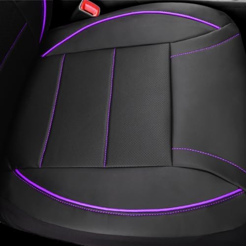 CAR PASS Universal FIT Piping Leather Two Front Seat Covers, Waterproof Faux ...