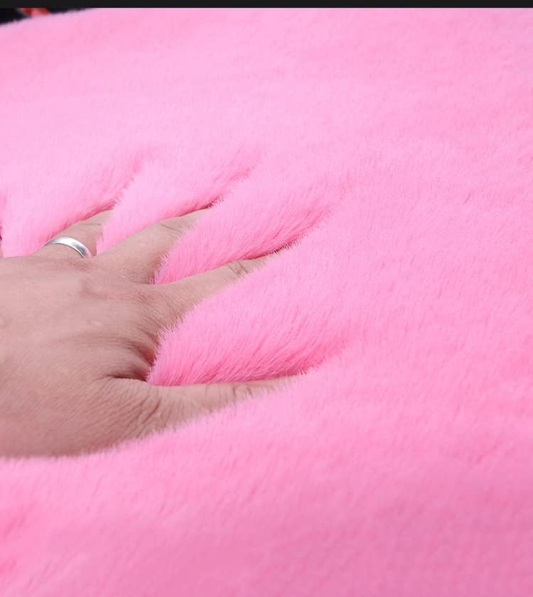 3Pcs Car Seat Covers Fluffy Wool Car Interior Front & Back Seat Cover,Pink
