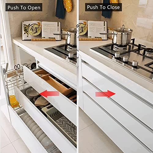 10 Pack Push to Open Door Latches, Magnetic Cabinet Push Latches