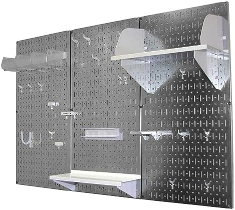 Wall Control Pegboard Organizer 4 ft. Metal Pegboard Standard Tool Storage Ki...