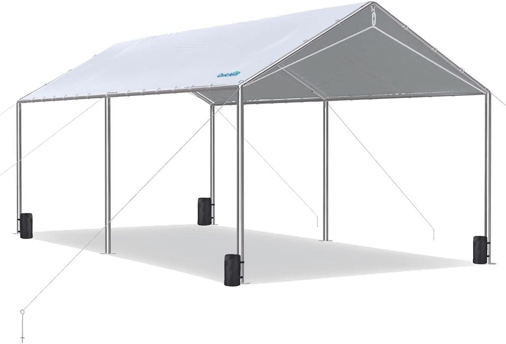 Quictent 10x20 ft Heavy Duty Car Canopy Galvanized Frame Carport Outdoor Party