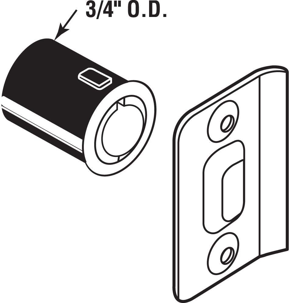 (25 Pack) Brass Plated Closet Door Drive-in Ball Catch with Strike Plate Premium Quality