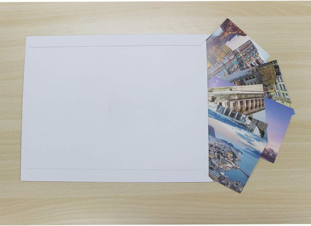 zmybcpack 100 Pack 9X12 inch Self Seal Photo Document Mailers Stay Flat White...