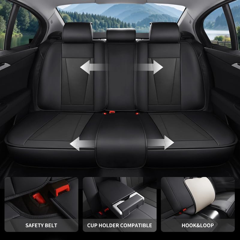 Car Seat Covers Full Set Custom Fit for Kia Optima 2001-2020,Black