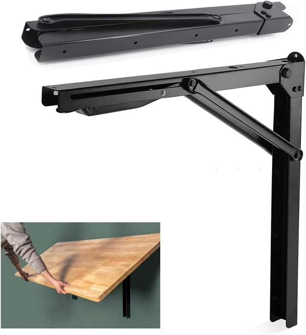Wallmaster 24" Folding Shelf Brackets Wall Mount Collapsible Shelf Bracket