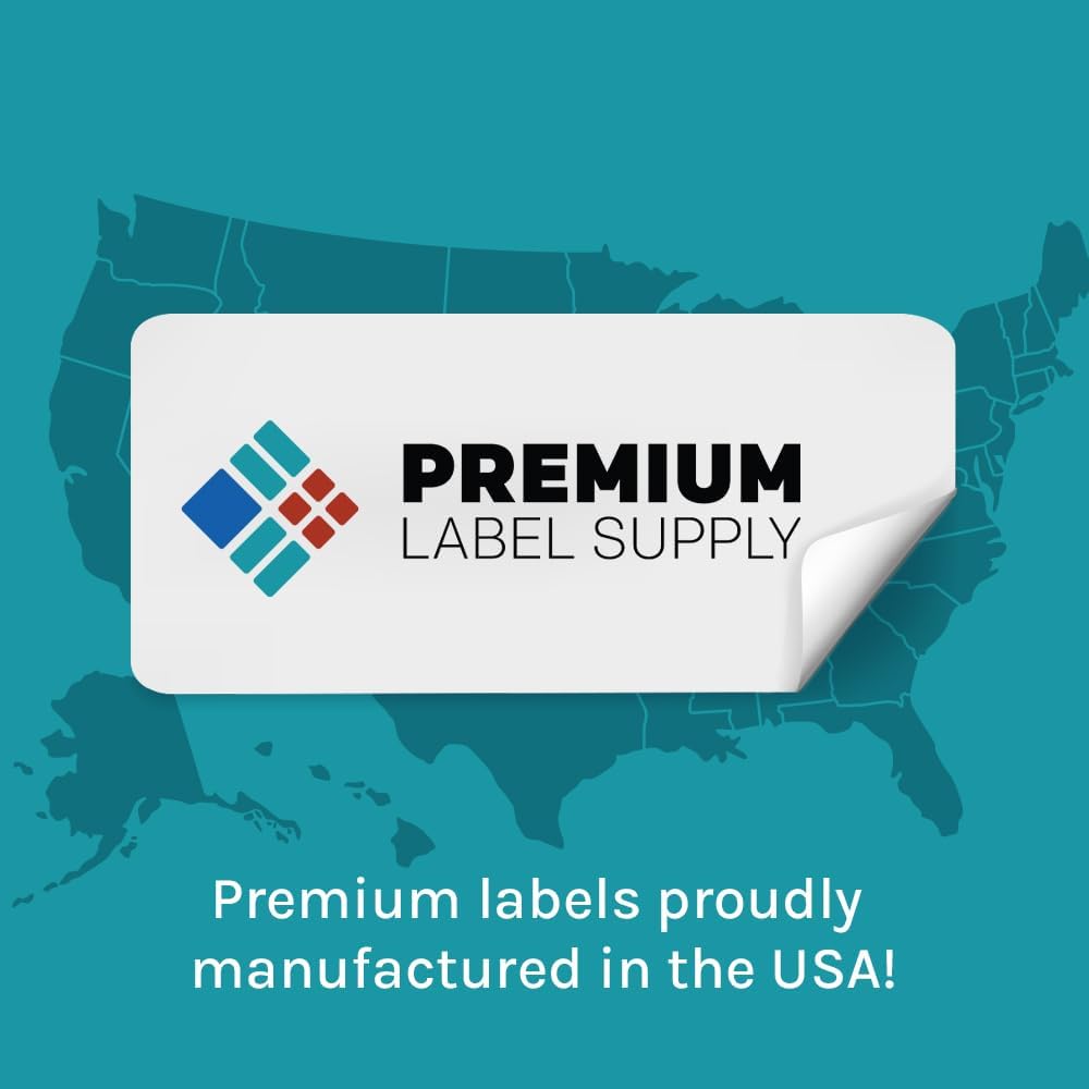Premium Label Supply Waterproof Matte White Sticker Labels – 3" x 2&quot...