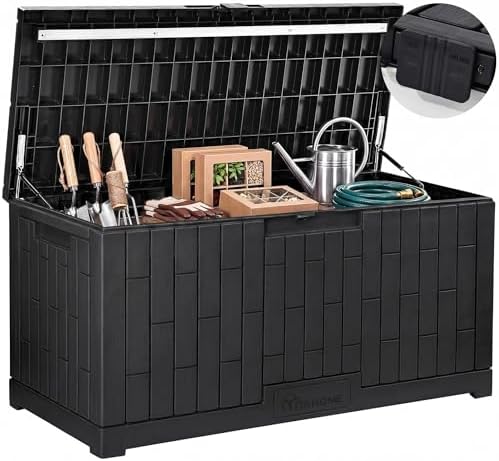 YITAHOME Large Deck Box 120 Gallon Resin Outdoor Storage Box