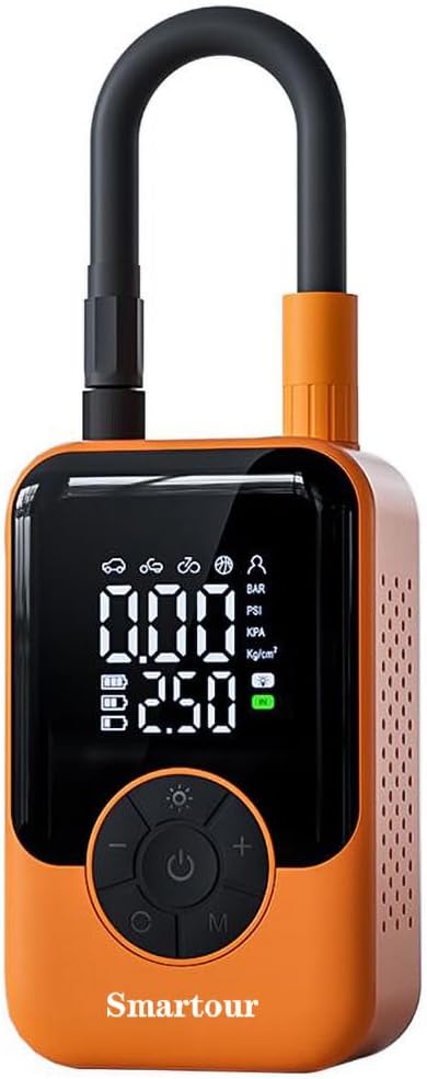 Cordless Tire Inflator Portable Air Compressor Car/Bike Air Pump Smartour