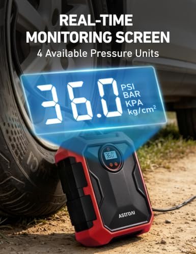 AstroAI Portable Air Compressor and Tire Inflator - 12V DC Auto Accessory wit...