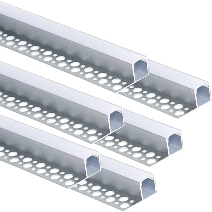 Plaster LED Channel,Trim Edge Tile Drywall LED Strip Channel 6x1m
