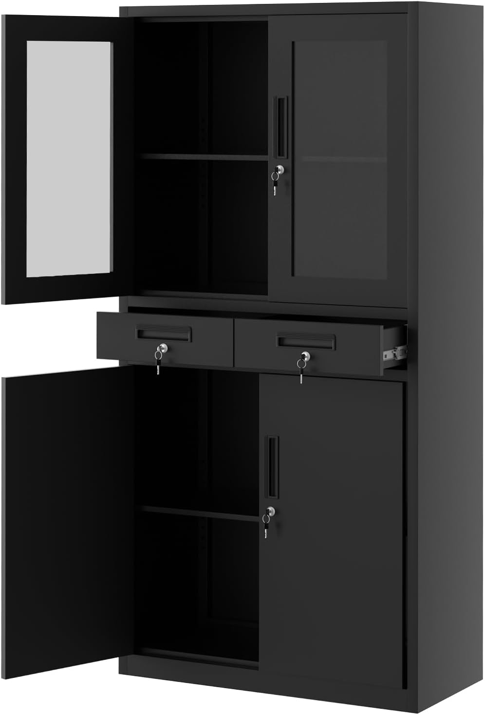 GarveeHome Metal Storage Cabinet with Lock Garage Storage Cabinet