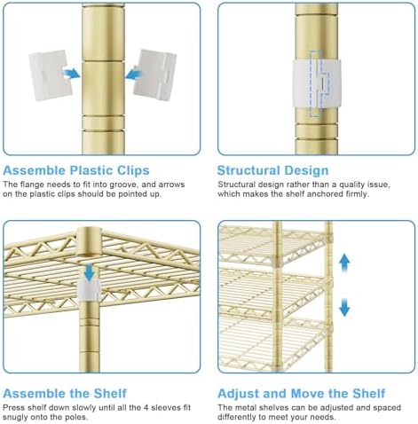Ulif M2 Wall Mounted Closet System, Gold Clothes Rack Mount onto the Wall