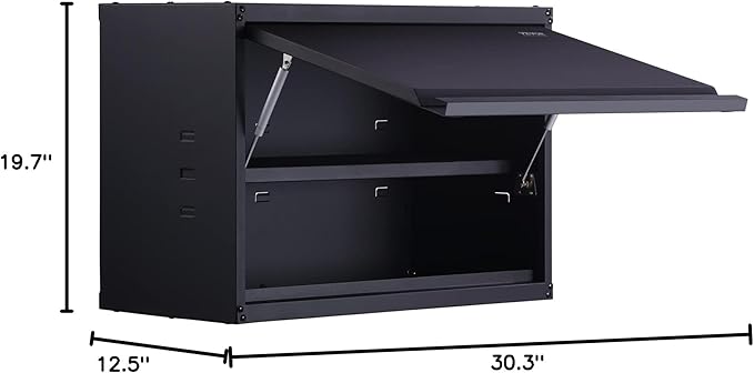 VEVOR Metal Storage Cabinet, 120lbs Load Capacity per Shelf, Press to Close &...