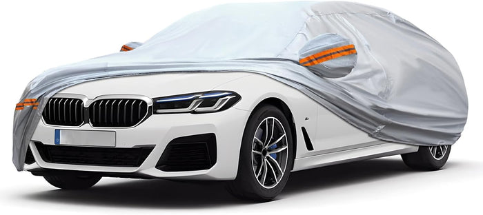KEYOOG Car Cover, Fit for 188"-198" Length Sedan, 6-Layer All-Weather Waterproof