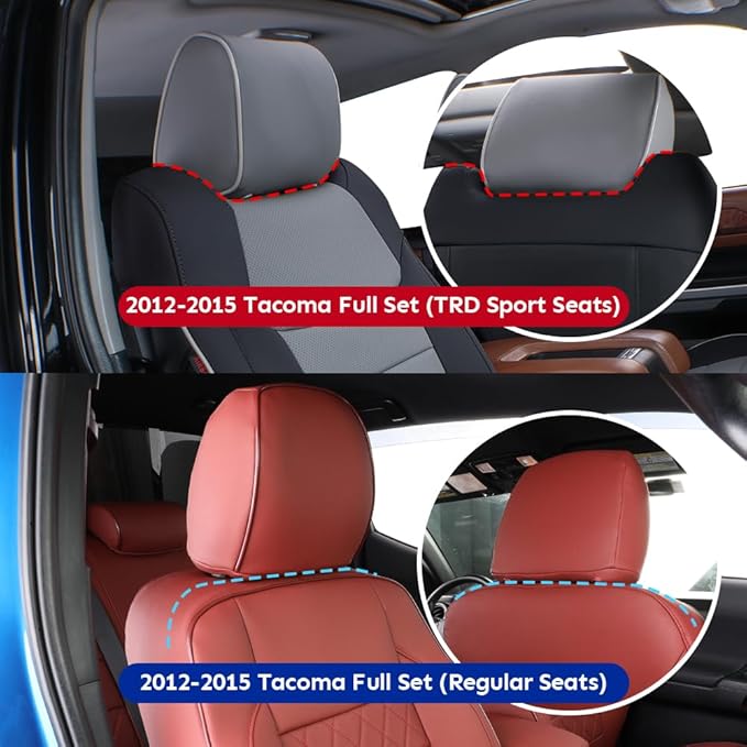 EKR Custom Fit Tacoma Leather Car Seat Covers
