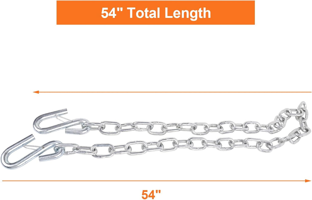 5/16" x 54" Grade 30 Boat Safety Chain with Spring Hooks