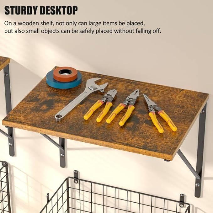 2 Pack Garage Shelves Wall Mounted
