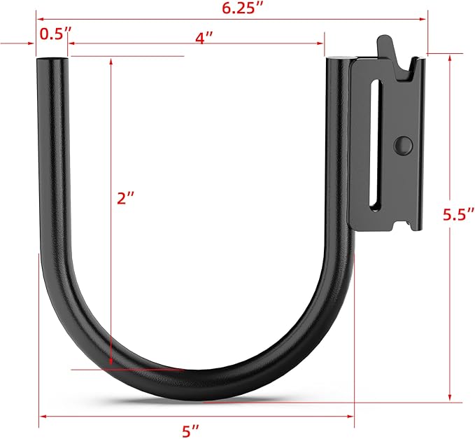 10PCS Heavy Duty E Track J Hooks，Large Steel 5" J Hook E Track Accessories