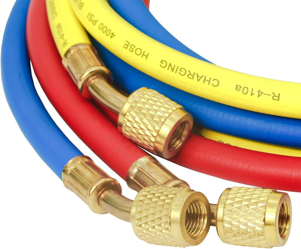Elitech Refrigerant Charging Hose for R134a R404a R12 R22 Air Conditioning Re...