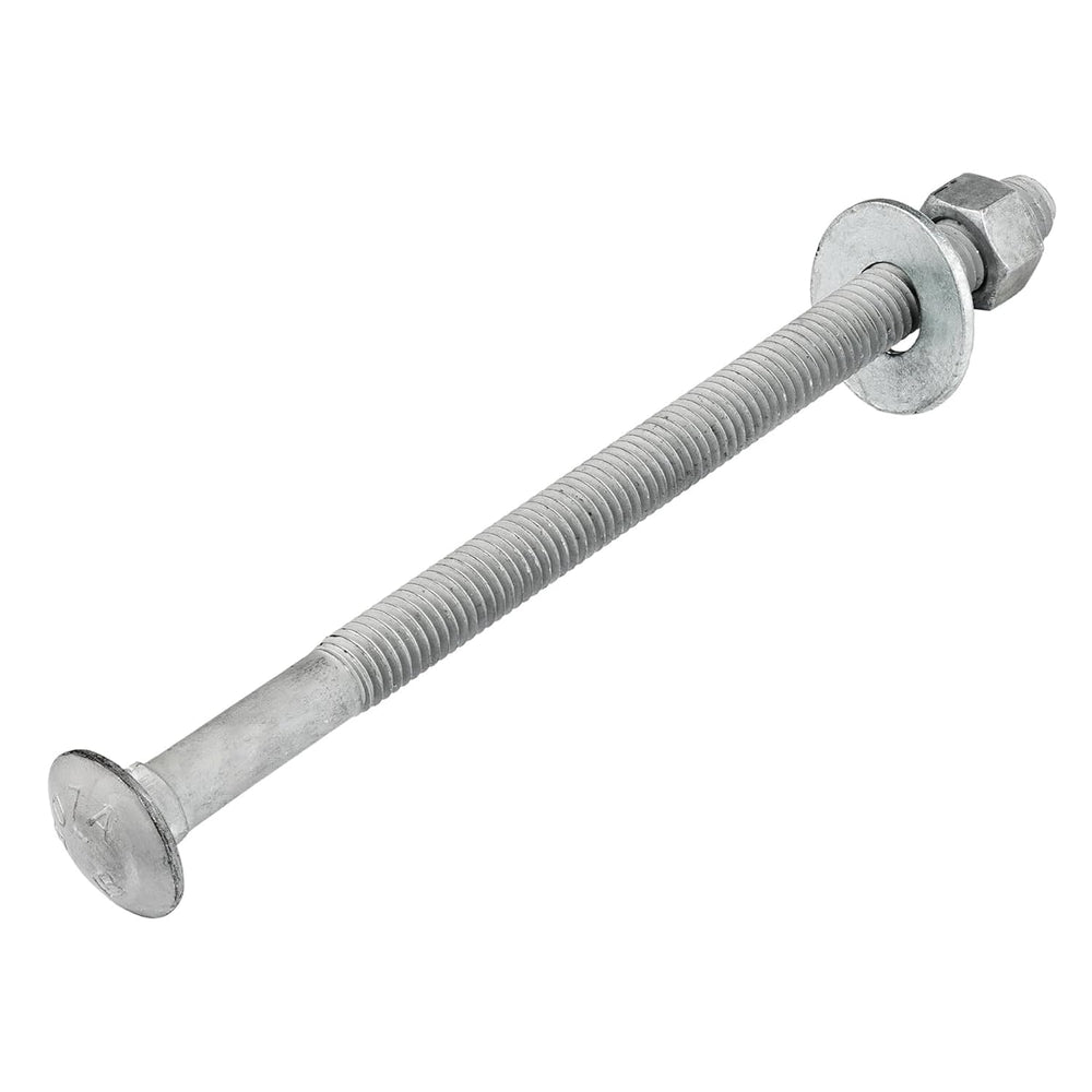 3/8" x 8" (50 Pack) Galvanized Carriage Bolt Kit, Grade 307A, Hot D...