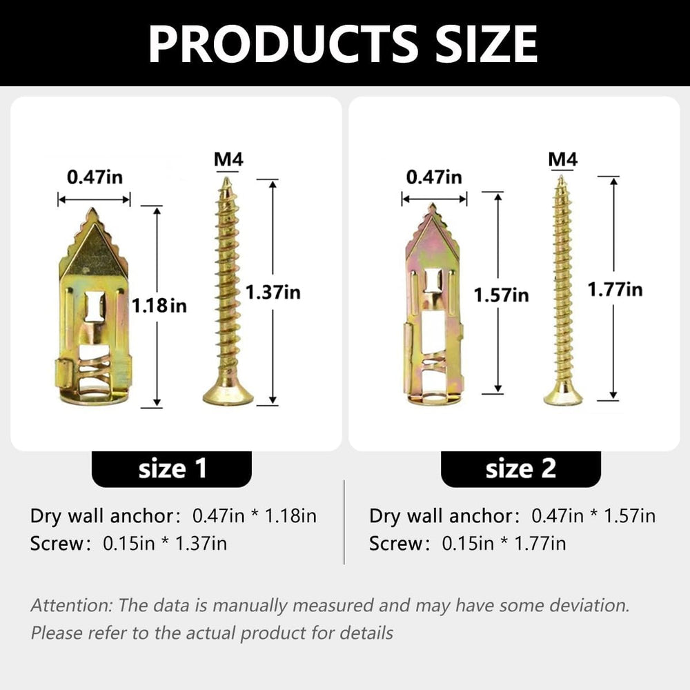 Self Drilling Drywall Anchors and Screws,Dry Wall Anchors Heavy Duty,Drywall ...