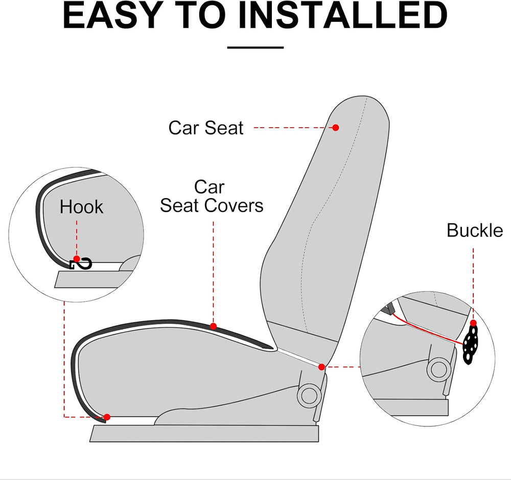 Car Seat Covers Universal Seat Covers for Car Accessories with Storage Pocket...