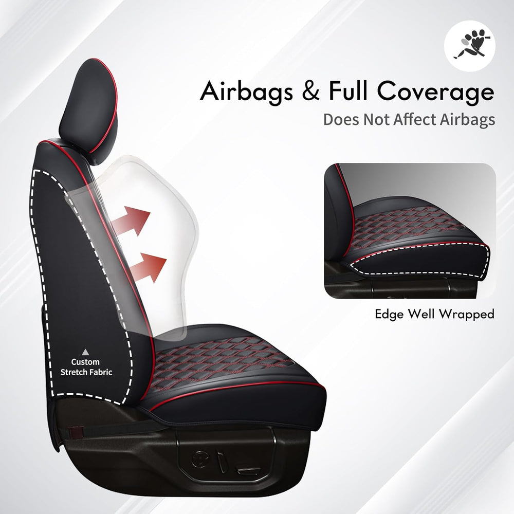 Huidasource Wrangler JK Seat Cover 4 Door, Leather Custom Car Seat Covers