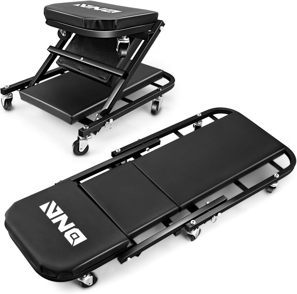 DNA MOTORING 40 Inches Folding 2 in 1 Rolling Z Creeper, Adjustable Roller (6...