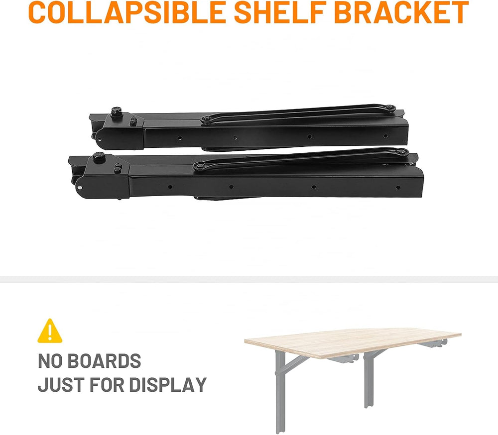 Wallmaster 24" Folding Shelf Brackets Wall Mount Collapsible Shelf Bracket