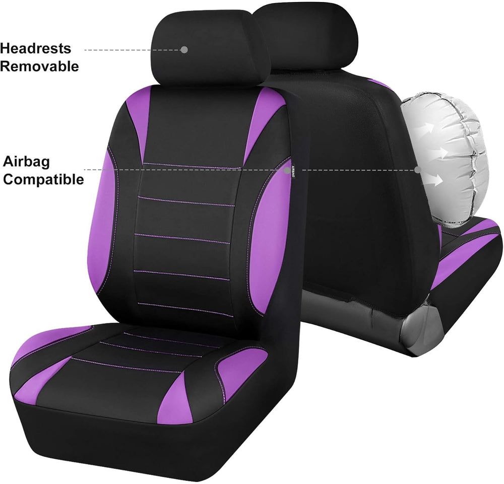CAR PASS Waterproof Car Seat Covers Front Seats Only with 5mm Composite EVA, ...