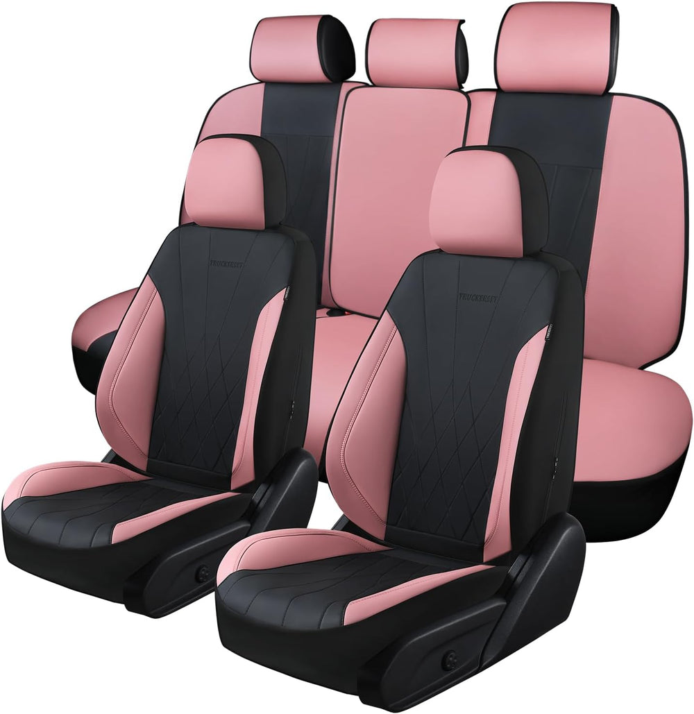 Car Seat Covers Full Set, Leather Car Seat Cushion, Ultra-Thin Breathable Mat...