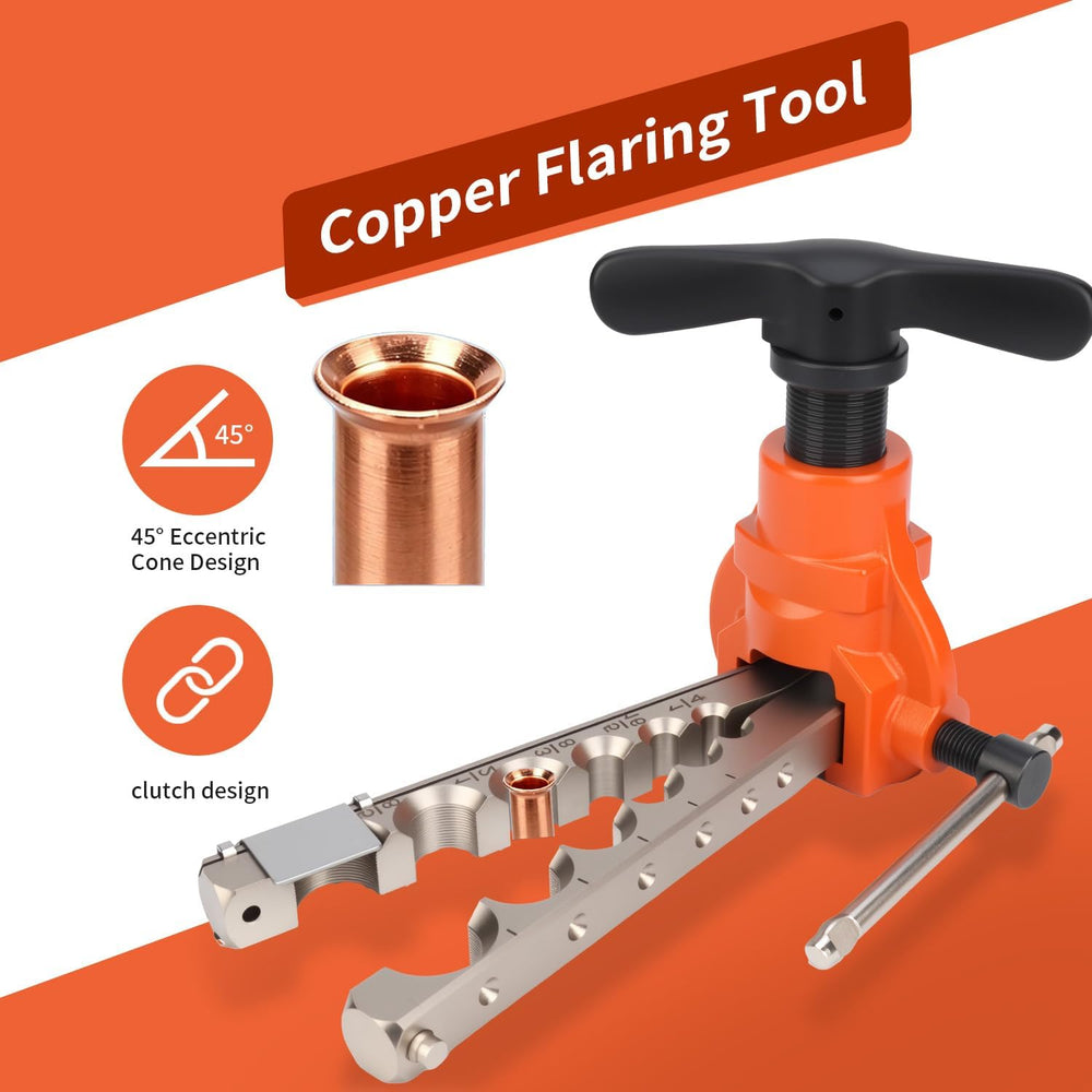 Flare Tool, HVAC Pipe Expander Tool, 45° Eccentric Type Flare Tool
