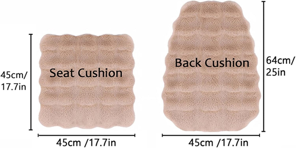 ele ELEOPTION Fluffy Fuzzy Car Seat Cover Soft Cozy Fur Universal Seat Cushio...