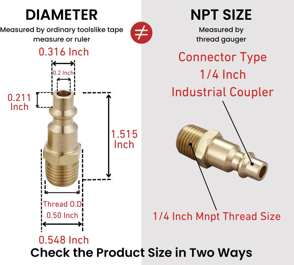 Air Hose Fittings Quick Connect, 1/4 Inch NPT